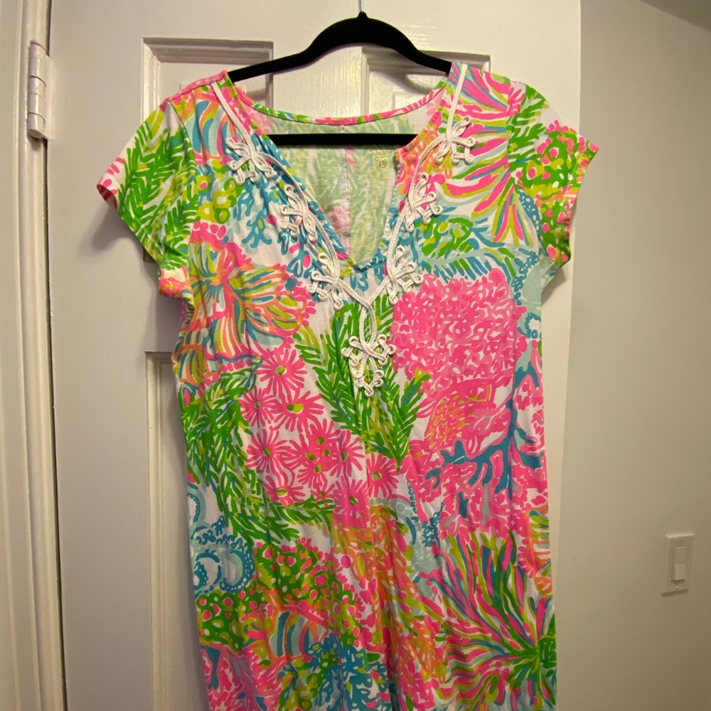 Lilly Pulitzer Brewster Pink T shirt dress large